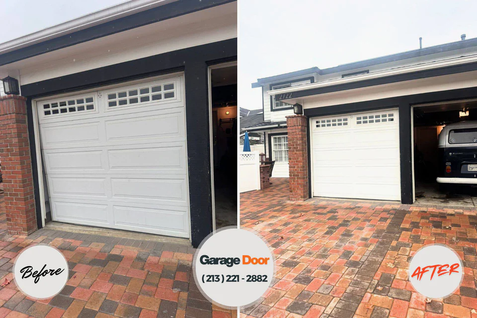 Before and after: garage door opener repair Zephyrhills North, FL